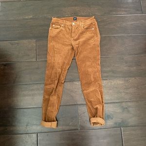 Gap True Skinny Corduroy Deep Camel Brown